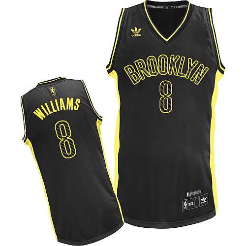  NBA Brooklyn Nets 8 Deron Williams Electricity Fashion Swingman Black Jersey